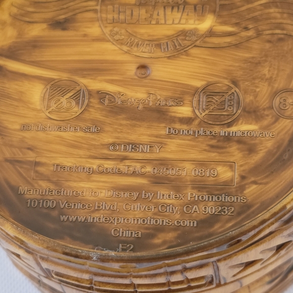 Disney Parks Tropical Hideaway Tiki Bowl Cup Disneyland Adventureland Trader Sam - Picture 8 of 8